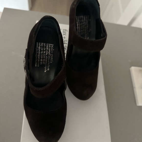 Pedro Garcia Brown Suede Heels - Picture 2 of 4